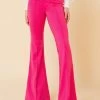 Jealous Tomato Hot Pink High Rise Flare Pants NEW ARRIVALS