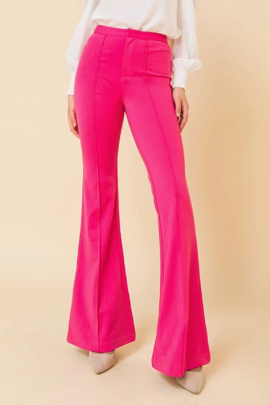 Jealous Tomato Hot Pink High Rise Flare Pants NEW ARRIVALS 1 Jealous Tomato Hot Pink High Rise Flare Pants NEW ARRIVALS