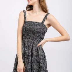 The Wearhouse Store 34 Very J Black And White Printed Dress With Back Elastic Band NEW ARRIVALS