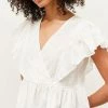 Grade & Gather Off White Cotton Surplice Neckline Blouse NEW ARRIVALS