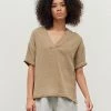 Grade & Gather NEW ARRIVALS Dry Thyme Colored Double Gauze Roll Up Sleep Top