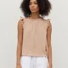 Grade & Gather TOPS Soft Rose Double Gauze Ruffled Blouse