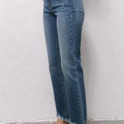 Sneak Peek Harlee High Rise Straight Leg Frayed Hem Jeans 10 Sneak Peek Harlee High Rise Straight Leg Frayed Hem Jeans