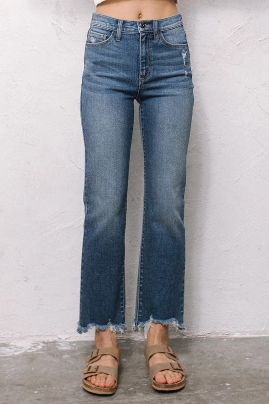 Sneak Peek Harlee High Rise Straight Leg Frayed Hem Jeans 4 Sneak Peek Harlee High Rise Straight Leg Frayed Hem Jeans