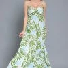 AaKaa Summer Time Cabana Belted Maxi Dress