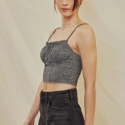 Kan Can Dakota Dark Grey High Rise Mom Shorts