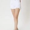 Kan Can Valencia White Distressed Shorts NEW ARRIVALS