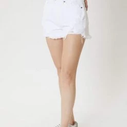 Kan Can Valencia White Distressed Shorts NEW ARRIVALS