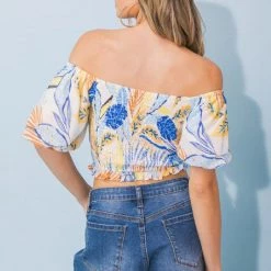 Jealous Tomato Maui Floral Smock Off Shoulder Top NEW ARRIVALS