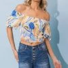 Jealous Tomato Maui Floral Smock Off Shoulder Top NEW ARRIVALS