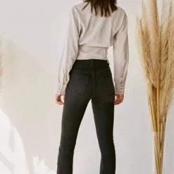 Kan Can NEW ARRIVALS Heather Black Wash Jeans