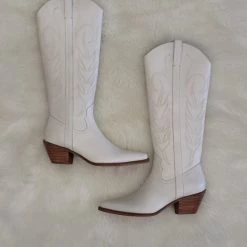 Matise White Tall Western Boots NEW ARRIVALS