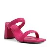 Shu Shop NEW ARRIVALS Magenta Two Strap Block Heels