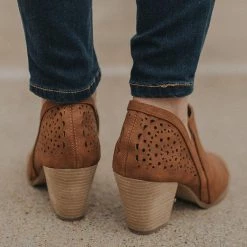 Ccocci Tan Cutout Booties NEW ARRIVALS
