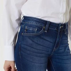 Kan Can NEW ARRIVALS Mehdina Mid Rise Skinny Jeans