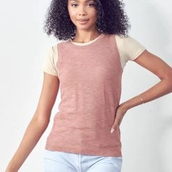 Be Cool Marsala Colored Sleeveless Round Neck Top NEW ARRIVALS