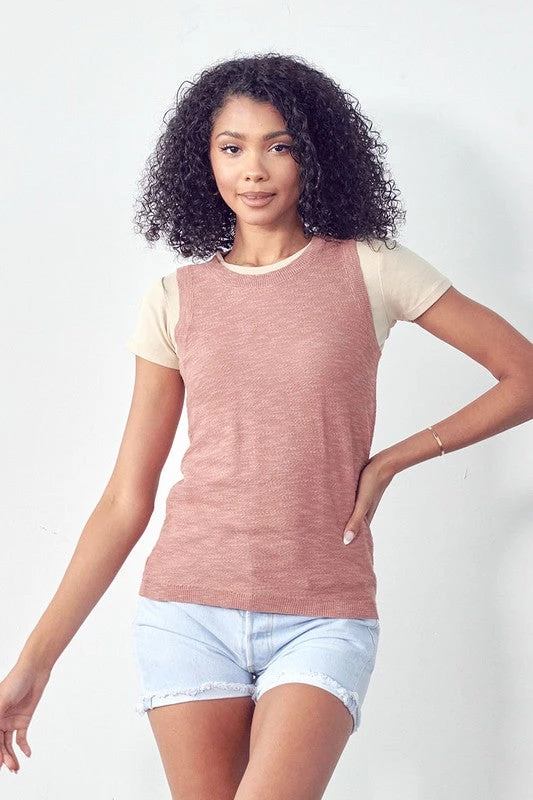 Be Cool Marsala Colored Sleeveless Round Neck Top NEW ARRIVALS 1 Be Cool Marsala Colored Sleeveless Round Neck Top NEW ARRIVALS