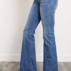 Wishlist Denim Flare Frayed Bottom