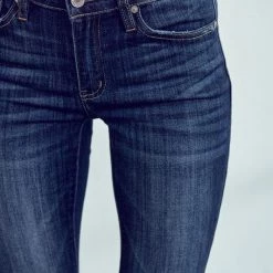 Kan Can Brooke Dark Wash Mid Rise Jeans