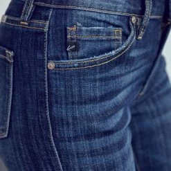 Kan Can Brooke Dark Wash Mid Rise Jeans