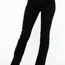 Sneak Peak Allison Black Mid Rise Boot Cut Jeans