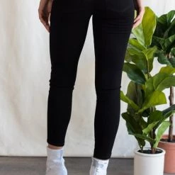 Sneak Peak Billie Black Over-dye High Rise Leggings