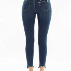 Kan Can Denise Dark High Rise Skinny Ankle Jeans
