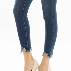 Kan Can Denise Dark High Rise Skinny Ankle Jeans