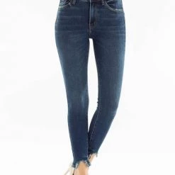 Kan Can Denise Dark High Rise Skinny Ankle Jeans