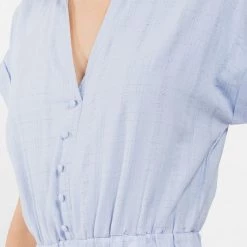 Fanco Baby Blue Shirt Style Maxi Dress NEW ARRIVALS