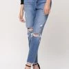 Flying Monkey NEW ARRIVALS Sarina Super High Rise Stretch Mom Jeans