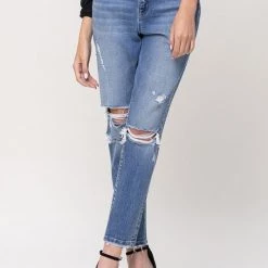 Flying Monkey NEW ARRIVALS Sarina Super High Rise Stretch Mom Jeans