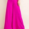 Glam NEW ARRIVALS Magenta Silhouette Wide Leg Pants