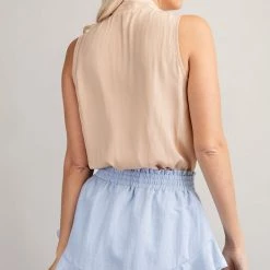 Glam Taupe Colored Draped Halter Neck Bodysuit NEW ARRIVALS