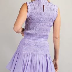 Glam Lavender Sleeveless Mini Ruffle Top NEW ARRIVALS