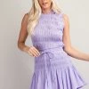 Glam Lavender Sleeveless Mini Ruffle Top NEW ARRIVALS