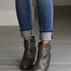Boutique By Corkys Regina Gun Metal Ankle Boots