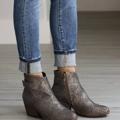 Boutique By Corkys Regina Gun Metal Ankle Boots