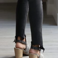 Ccocci Snakeskin Mule With Charcoal Buckle