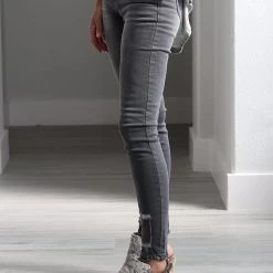 Kan Can Liam Grey High Rise Skinny Jeans NEW ARRIVALS