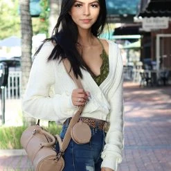 THE WEARHOUSE Cream Colored Tootsie Tube Bag NEW ARRIVALS