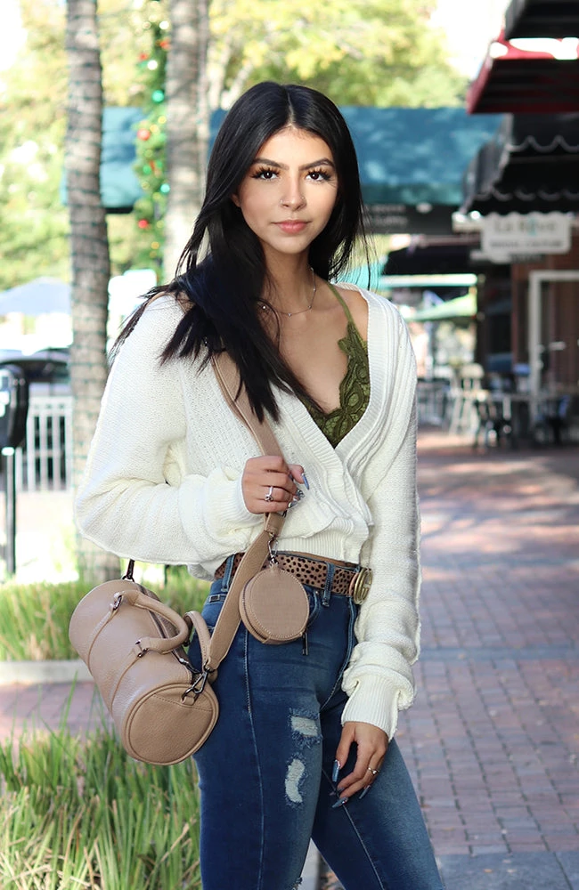 THE WEARHOUSE Cream Colored Tootsie Tube Bag NEW ARRIVALS 2 THE WEARHOUSE Cream Colored Tootsie Tube Bag NEW ARRIVALS