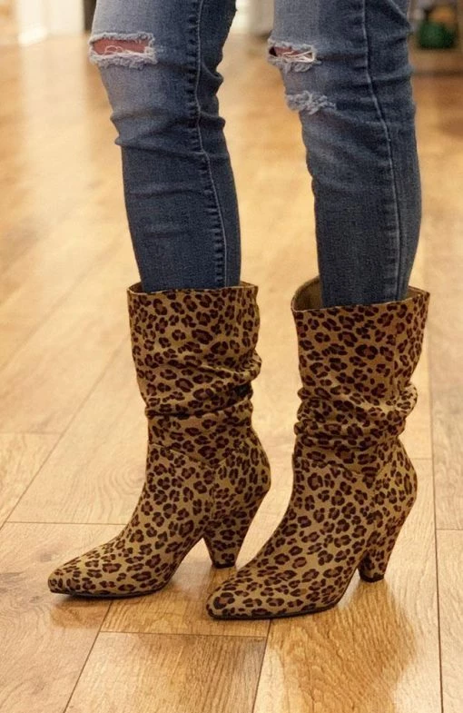 Nature Breeze CLEARANCE Darby Leopard Boot 2 Nature Breeze CLEARANCE Darby Leopard Boot