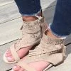 Naughty Monkey NEW ARRIVALS Tan Ankle Wrap Sandals
