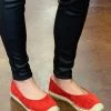3B SHOES Dorthy Red Flats