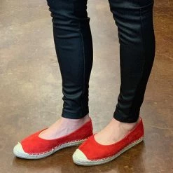 3B SHOES Dorthy Red Flats