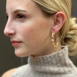 THE WEARHOUSE Gold Hoop Accent Earrings NEW ARRIVALS