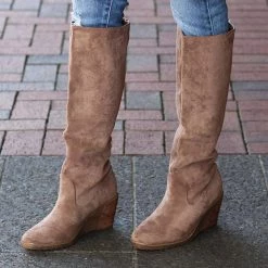 Ccocci Traci Taupe Faux Suede Tall Boots NEW ARRIVALS