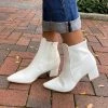 Best Shoes NEW ARRIVALS Scarlett White Ankle Boots