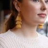 THE WEARHOUSE Yellow Tassel Earrings